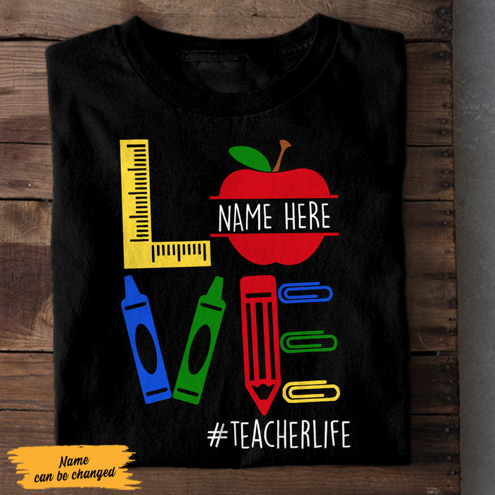 Personalized Teacher Love T Shirt MY314 30O47 1
