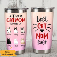 Personalized Cat Mom Steel Tumbler SJN163 73O57 thumb 1