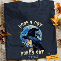 Personalized Witch Moon Out Runes Out Halloween T Shirt JL151 29O65 thumb 1