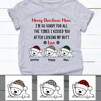 Personalized Christmas Dog Dad Dog Mom Sorry T Shirt OB1619 81O47 thumb 1