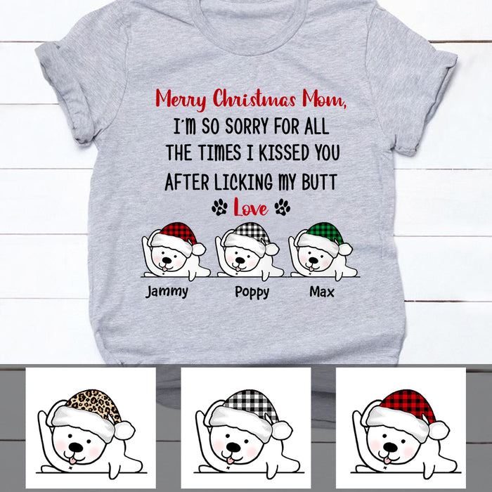 Personalized Christmas Dog Dad Dog Mom Sorry T Shirt OB1619 81O47 1
