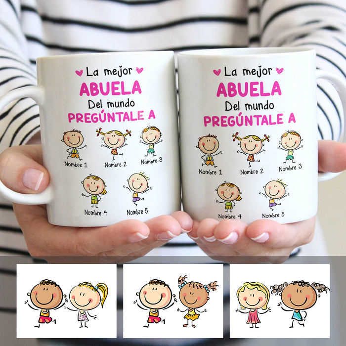 La Mejor Abuela Del Mundo Mug Personalized Grandma Gift -    Personalized grandma gifts, Personalized grandma, Wedding mugs