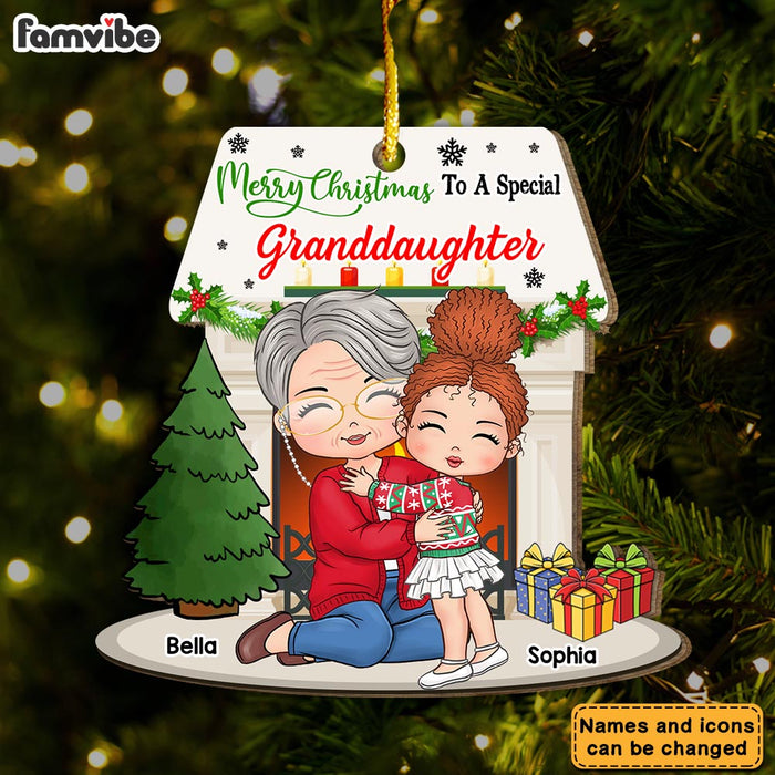 Personalized Merry Christmas To Granddaughter Ornament 29881 1