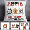 Personalized Dog House French Chien Chienne Pillow AP1423 95O60 (Insert Included) 1