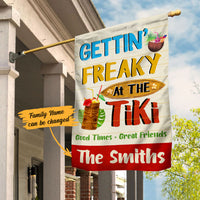 Personalized Gettin Freaky At The Tiki Gardening Flag AG71 73O58 thumb 1