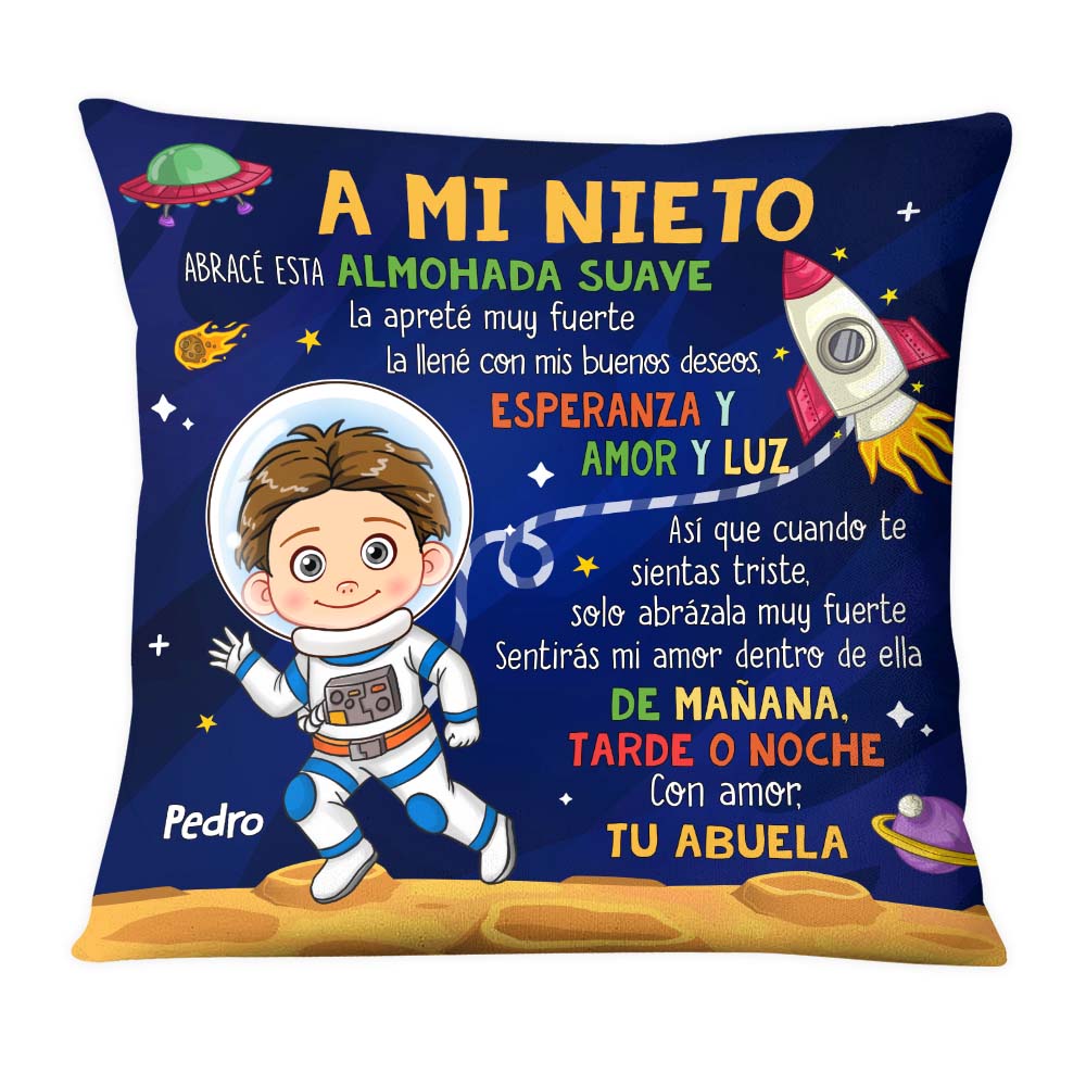 Personalized Gift For Grandson Astronaut Space Spanish Pillow 30703 Primary Mockup