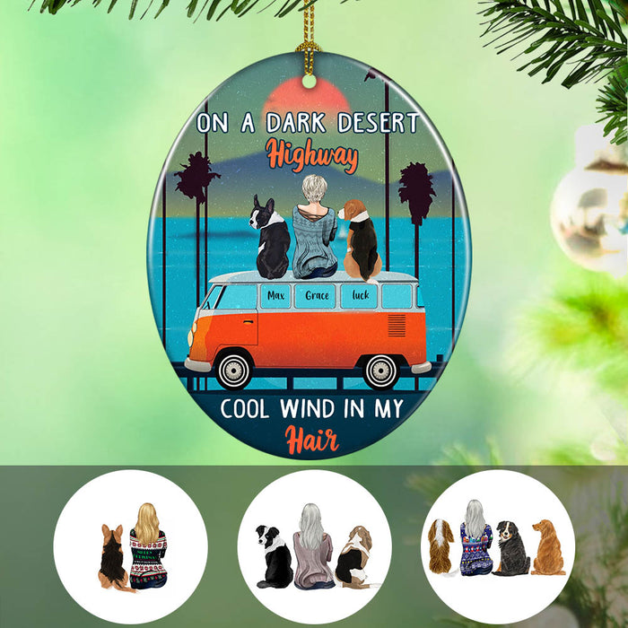 Personalized  Beach Girl Loves Dogs   Ornament OB281 65O60 1