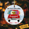 Personalized Red Truck Our First Christmas Engaged Ornament OB151 65O47 1