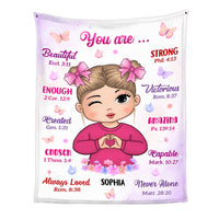 Personalized Inspiring Gift For Granddaughter You Are Beautiful Blanket 31294 thumb 1