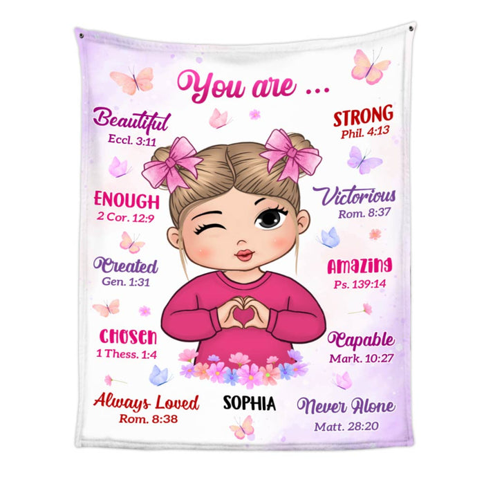 Personalized Inspiring Gift For Granddaughter You Are Beautiful Blanket 31294 1