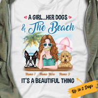 Personalized Dog Mom Beach T Shirt JN91 30O34 thumb 1