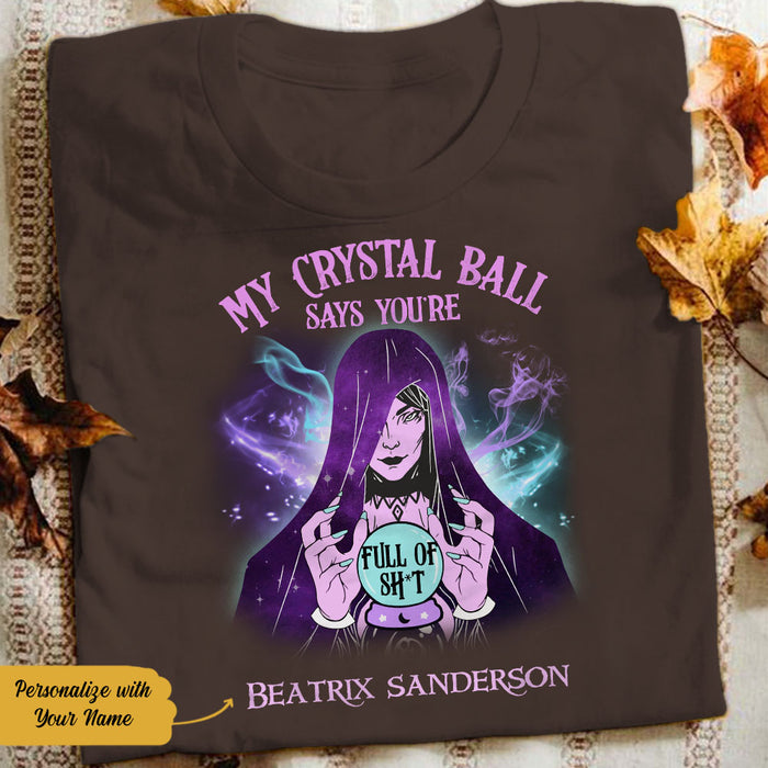 Personalized Halloween Witch Crystal Ball T Shirt JL151 95O58 1