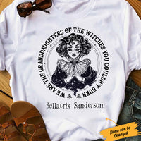 Personalized Granddaughter Of Witch Halloween White T Shirt SJL142 81O34 thumb 1