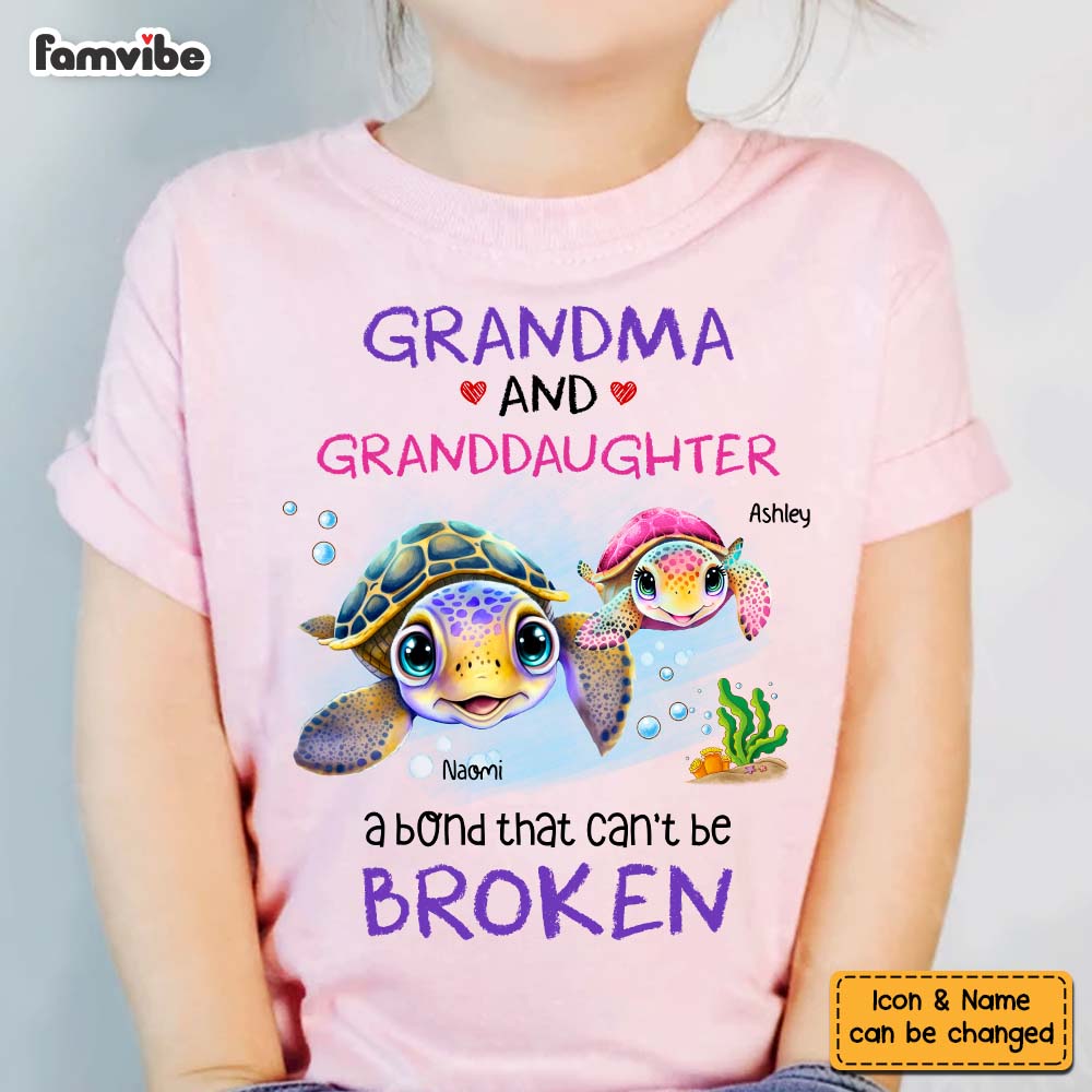 Personalized Gift For Granddaughter A Bond That Can't Be Broken Kid T Shirt - Kid Hoodie - Kid Sweatshirt 32386 Mockup 2
