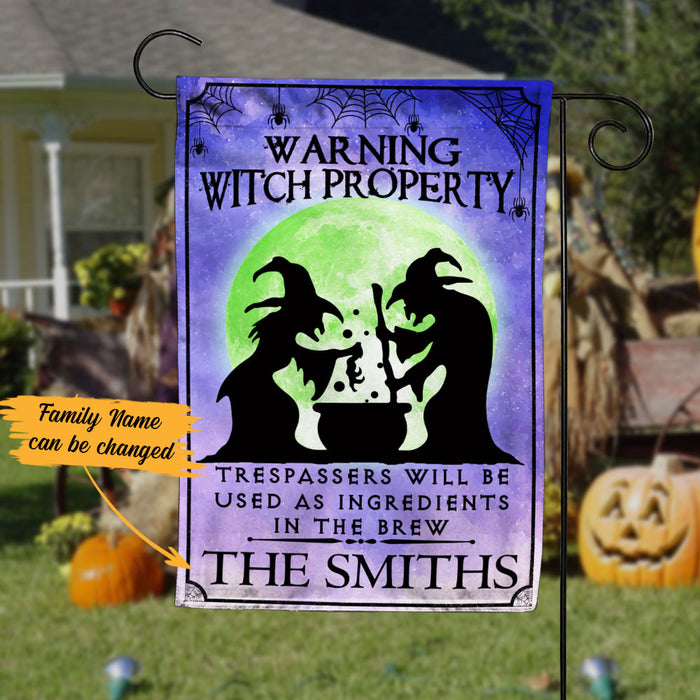 Personalized Witch Halloween Flag JL221 85O58 1