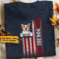 Personalized Patriotic Flag Dog Dad T Shirt MY105 65O36 thumb 1