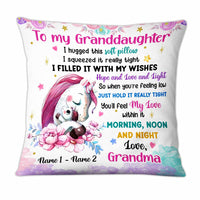 Personalized Unicorn Granddaughter Pillow NB161 24O47 thumb 1