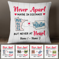 Personalized Never Apart Long Distance  Pillow SB2444 30O47 (Insert Included) thumb 1
