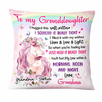 Personalized Unicorn To Granddaughter Hug This Pillow AG311 58O47 thumb 1