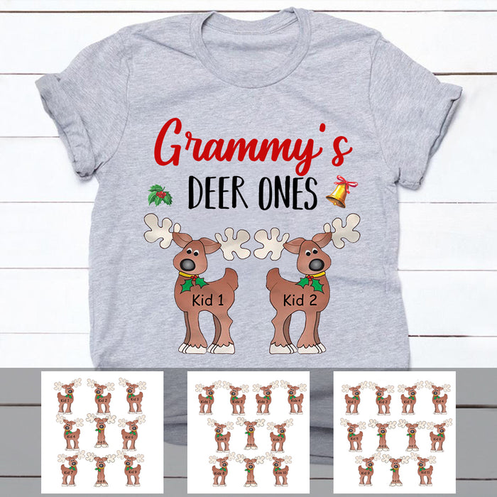 Personalized Grandma Reindeer Christmas T Shirt OB81 95O34 1