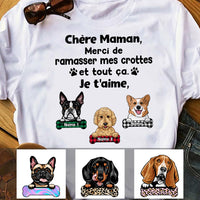 Personalized Dog Mom French Maman De Chien T Shirt AP134 26O36 thumb 1