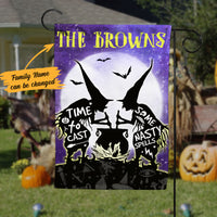Personalized Nasty Spell Witches Halloween Flag JL212 29O58 thumb 1
