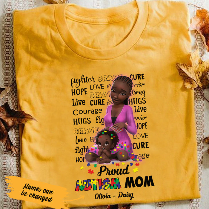 Personalized Proud Autism Mom BWA T Shirt AG42 65O47 1