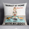Personalized Yoga Stay Home With Dog Girl Pillow  JR113 81O60 (Insert Included) 1