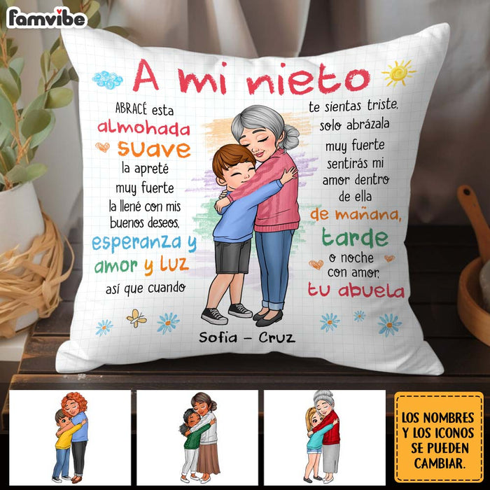 Personalized Gift For Granddaughter Spanish Hug This Pillow 30908 1