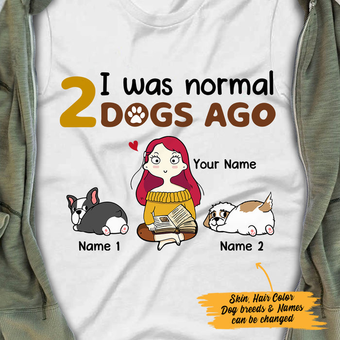 Personalized I Was Normal Dog Ago T Shirt JR292 30O47 1