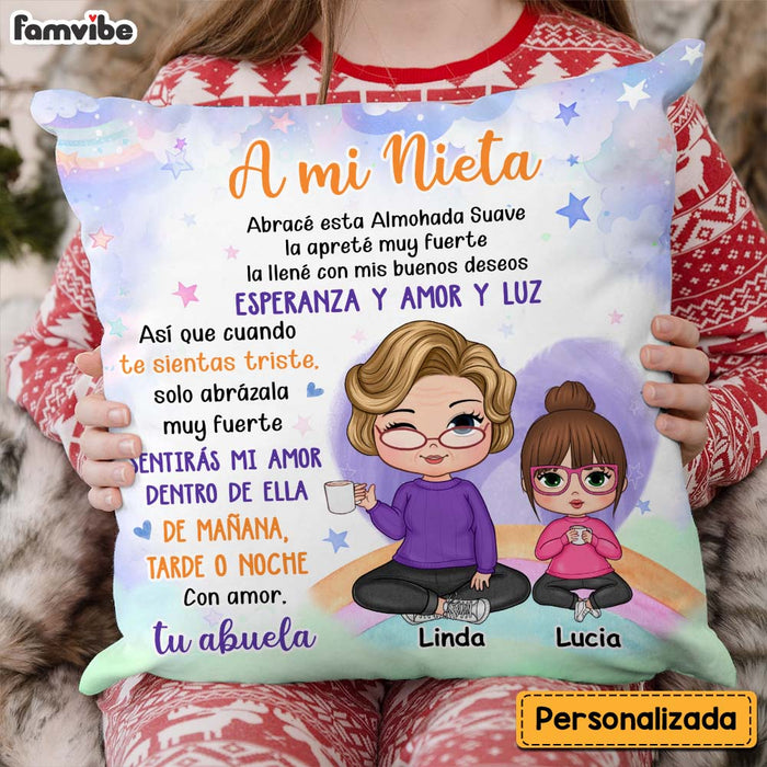 Personalized Gift For Granddaughter Hug This Spanish Pillow 30699 1