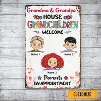 Personalized Grandma Grandpa House Metal Sign JL72 95O58 thumb 1