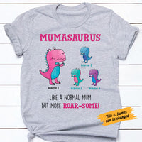 Personalized Roar Some Mom Grandma Dinosaur T Shirt MR61 95O58 thumb 1