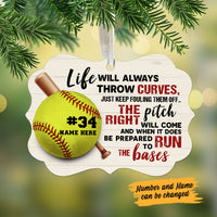 Personalized Baseball Softball The Right Pitch Will Come MDF Ornament NB71 87O58 thumb 1