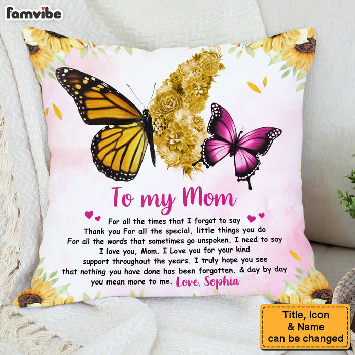 Personalized To My Mom Love You For Your Kind Support Pillow 32160 1