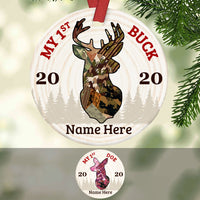 Personalized My First Duck And Doe Hunting Deer  Ornament OB62 73O53 thumb 1