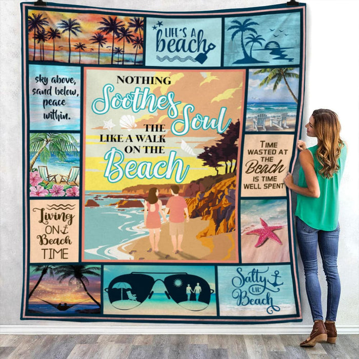 A Walk On The Beach Fleece Blanket JN272 30O58 1