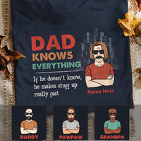 Personalized Grandpa Knows Everything T Shirt MR224 26O53 thumb 1