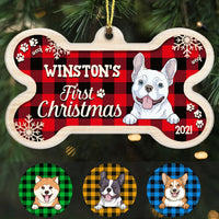Personalized Dog First Christmas Bone Ornament NB111 87O53 thumb 1