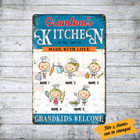 Personalized Grandma Kitchen Metal Sign JL92 30O57 thumb 1