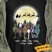 Personalized Cat Christmas Watching Santa T Shirt OB265 81O34 thumb 1