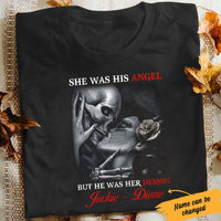 Personalized Skull Husband & Wife T Shirt JN212 95O34 thumb 1