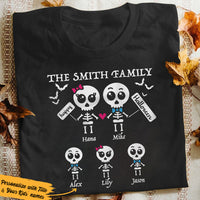 Personalized Halloween Skeleton Family T Shirt JL161 65O53 thumb 1