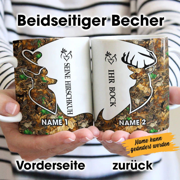 Personalized Hunting Couple Ehepaar German Mug AP132 87O60 1