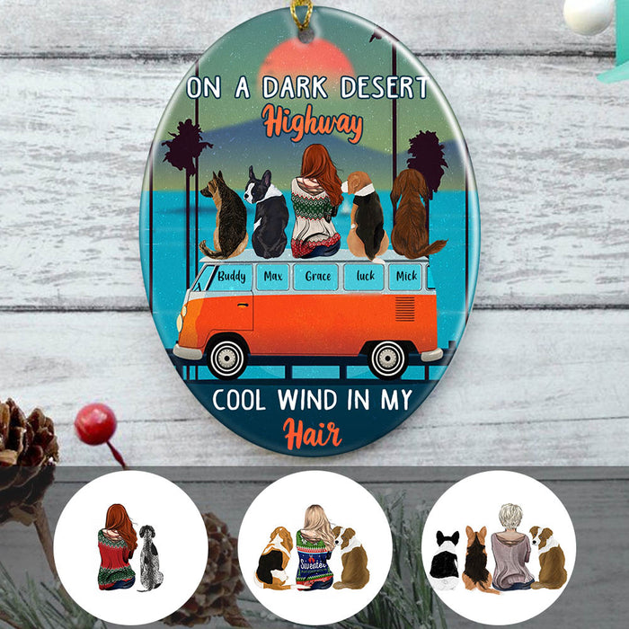 Personalized  Beach Girl Loves Dogs   Ornament OB281 65O60 1