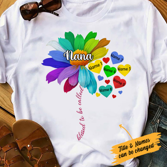 Personalized Blessed To Be Called Grandma Mom T Shirt AP32 26O34 1