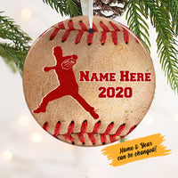 Personalized Baseball PLayers  Circle Ornament NB94 29O58 thumb 1