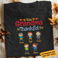 Personalized Grandma Thankful Fall Halloween T Shirt AG202 81O34 thumb 1