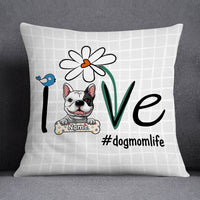Personalized Dog Mom Life Pillow JR254 67O58 (Insert Included) thumb 1