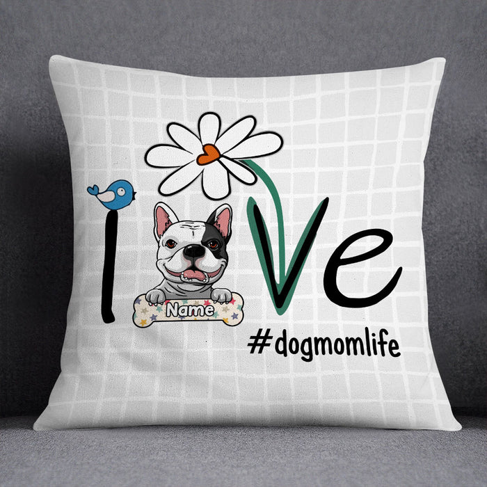Personalized Dog Mom Life Pillow JR254 67O58 (Insert Included) 1